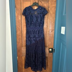 NWOT- Antonio Melani summer dress high neck and lace
